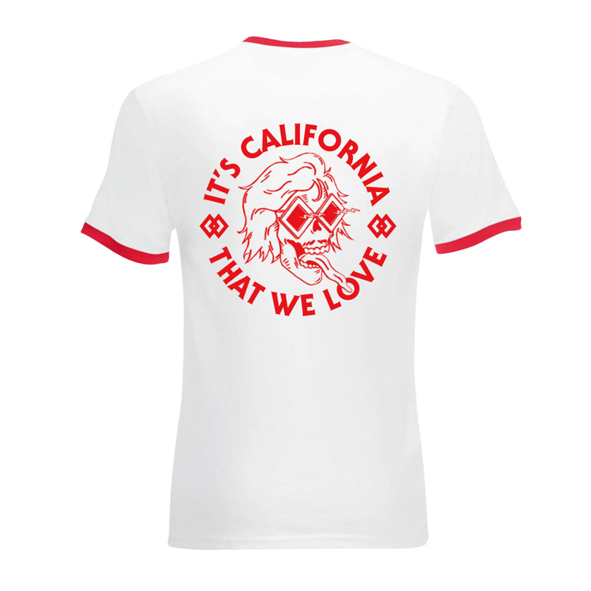 It's California That We Love T-Shirt (White/Red)