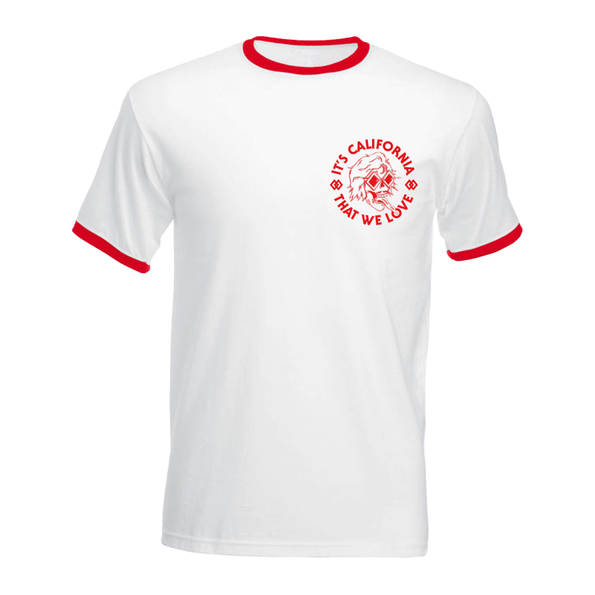 It's California That We Love T-Shirt (White/Red)